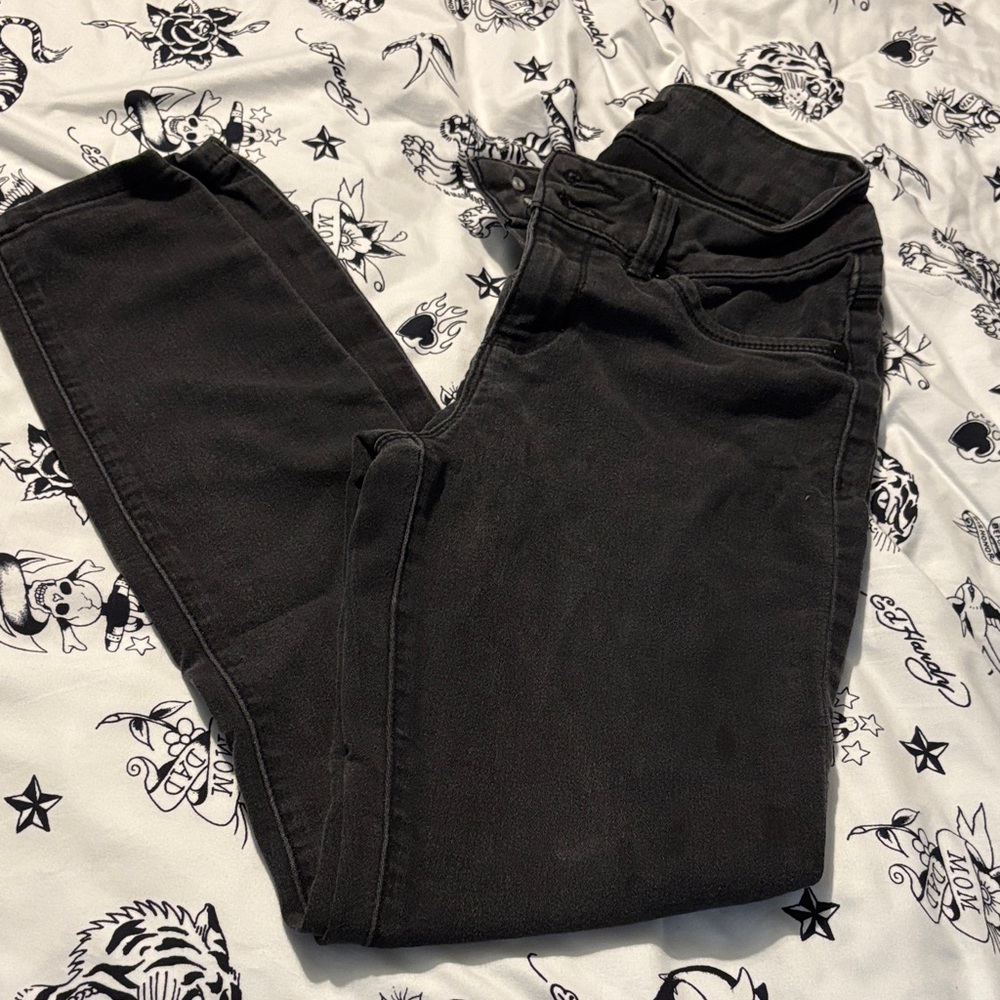 d. jeans Women's Dark Black Skinny Jeans